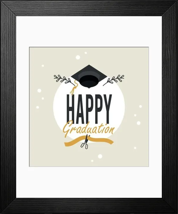 Framed Print : happy graduation card Framed Print : happy graduation card