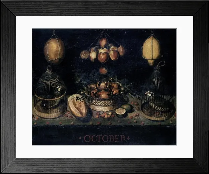 Framed Print : BODEGON RELATIVO AL MES DE OCTUBRE Framed Print : BODEGON RELATIVO AL MES DE OCTUBRE