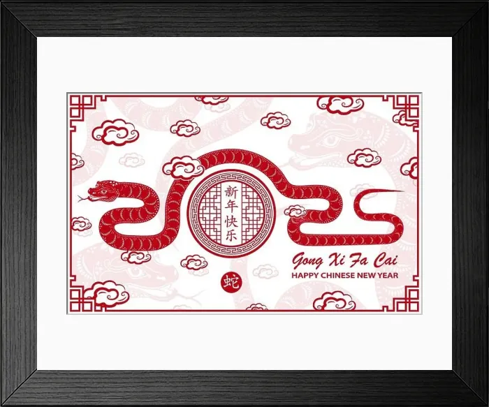 Framed Print : Happy Chinese new year 2025 Zodiac sign Framed Print : Happy Chinese new year 2025 Zodiac sign