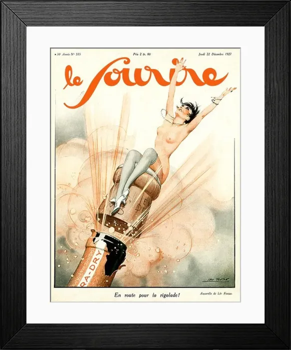 Framed Print : En Route Pour Le Rigolade 1927 or on the way to a good time in this 1920s French magazine illustration Framed Print : En Route Pour Le Rigolade 1927 or on the way to a good time in this 1920s French magazine illustration