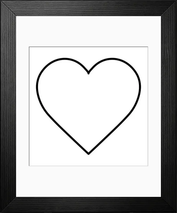 Framed Print : Heart icon, symbol, on a white background. Perfect use for website, design, pattern, etc Framed Print : Heart icon, symbol, on a white background. Perfect use for website, design, pattern, etc