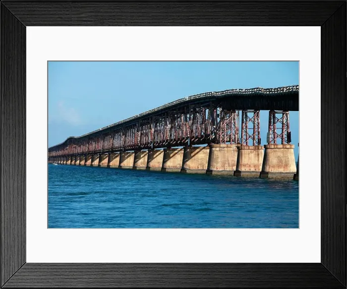 Framed Print : Old Seven Mile Bridge in Florida Keys, USA Framed Print : Old Seven Mile Bridge in Florida Keys, USA