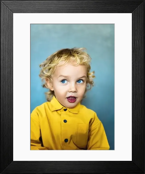Framed Print : Adorable sweet little boy with golden hair and blue eyes Framed Print : Adorable sweet little boy with golden hair and blue eyes