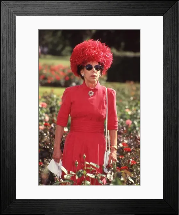 Framed Print : Princess Margaret wearing a Cartier brooch visited Kew Gardens to open a Marine Display Framed Print : Princess Margaret wearing a Cartier brooch visited Kew Gardens to open a Marine Display
