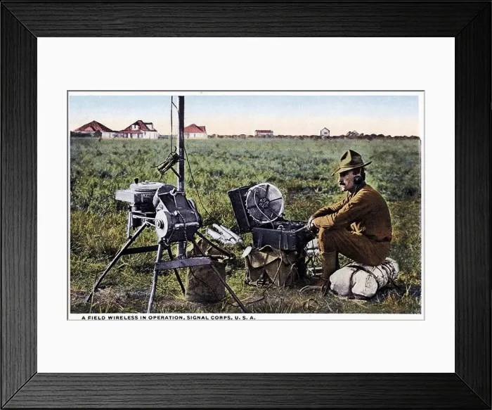 Framed Print : Field, Wireless, Signal Corps, USA Framed Print : Field, Wireless, Signal Corps, USA