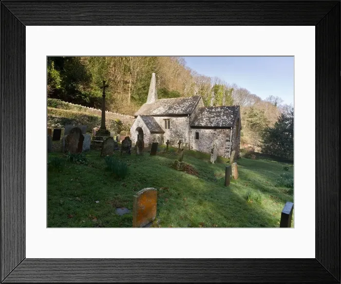 Framed Print : Culbone Church, (St Beuno's), Culbone. The smallest parish church in England. Exmoor coast, Somerset Framed Print : Culbone Church, (St Beuno's), Culbone. The smallest parish church in England. Exmoor coast, Somerset