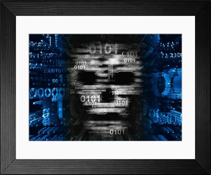 Framed Print : Skull, Hacker, Computer virus concept Framed Print : Skull, Hacker, Computer virus concept
