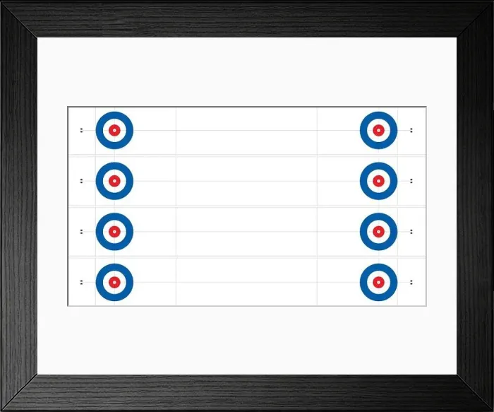 Framed Print : Vector set of Curling sheets Framed Print : Vector set of Curling sheets