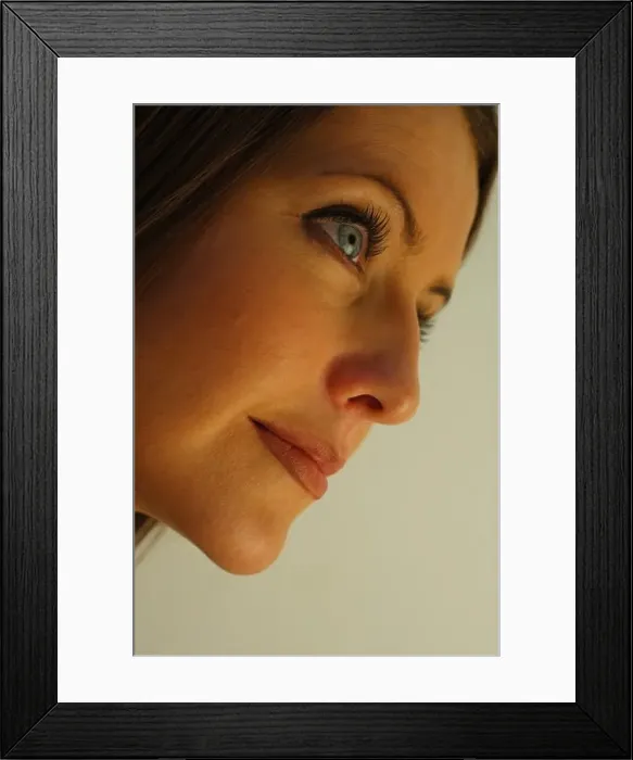 Framed Print : Close up portrait of young woman Framed Print : Close up portrait of young woman