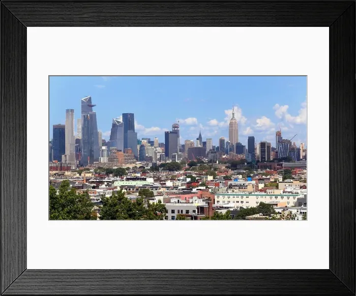 Framed Print : Skyline of Midtown Manhattan, New York City from Riverview-Fisk Park in Jersey City, New Jersey Framed Print : Skyline of Midtown Manhattan, New York City from Riverview-Fisk Park in Jersey City, New Jersey