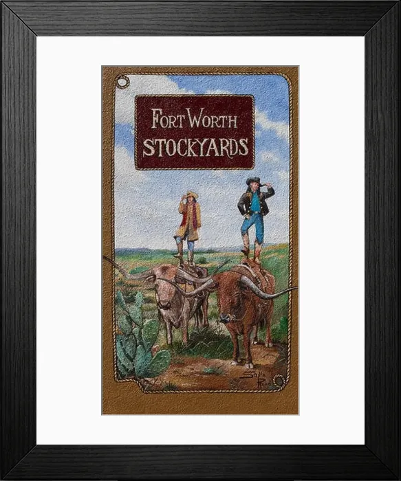 Framed Print : Mural by artist Stylle Read inside the Stockyards Visitor Information Center in Fort Worth, Texas Framed Print : Mural by artist Stylle Read inside the Stockyards Visitor Information Center in Fort Worth, Texas
