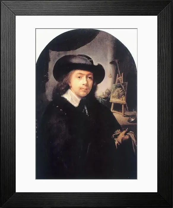 Framed Print : Gerrit Dou - Portrait Artist His Studio Framed Print : Gerrit Dou - Portrait Artist His Studio