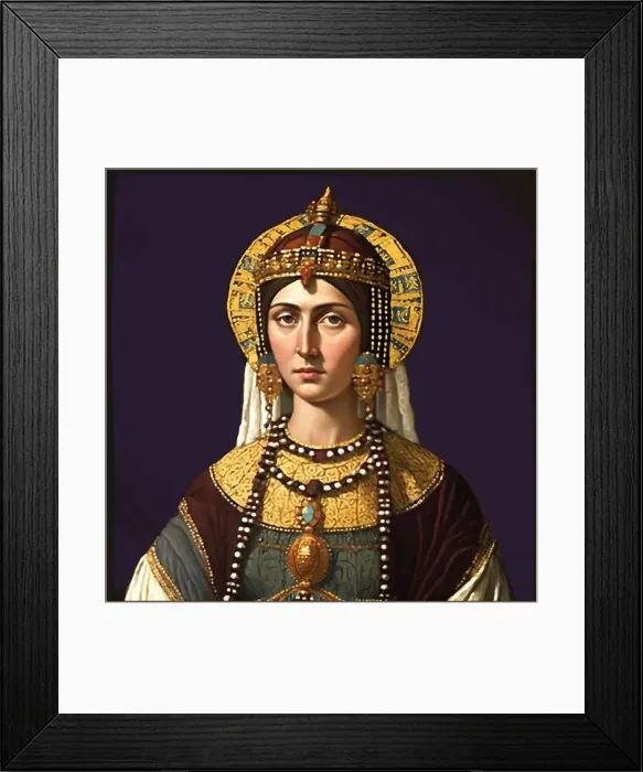 Framed Print : Vector of Byzantine empress Theodora (c. 500- 548), wife of Justinian I Framed Print : Vector of Byzantine empress Theodora (c. 500- 548), wife of Justinian I