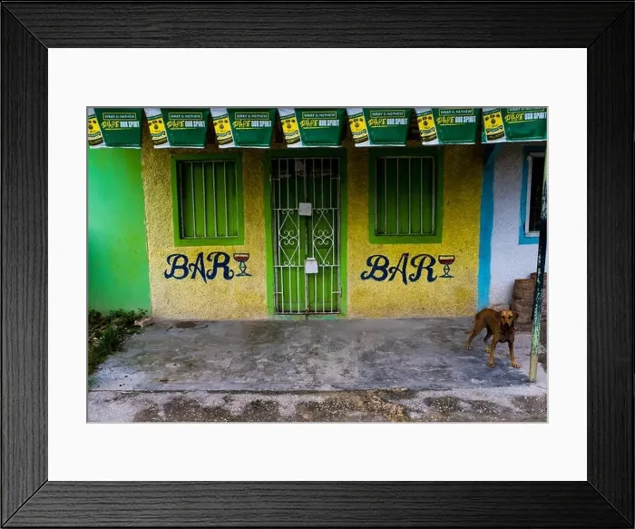 Framed Print : A small Jamaican bar in the town of Runaway Bay, Jamaica Framed Print : A small Jamaican bar in the town of Runaway Bay, Jamaica