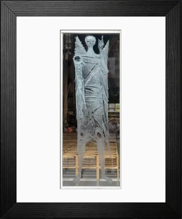 Framed Print : Windows etched by John Hutton depict saints and angels at the New St Michael's Cathedral Framed Print : Windows etched by John Hutton depict saints and angels at the New St Michael's Cathedral