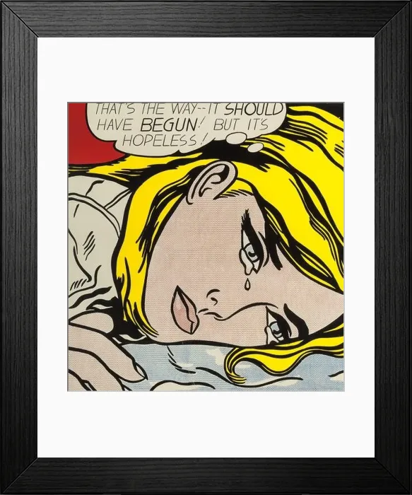 Framed Print : Hopeless. Museum: © Roy Lichtenstein Foundation, courtesy Yves Klein Archives Framed Print : Hopeless. Museum: © Roy Lichtenstein Foundation, courtesy Yves Klein Archives