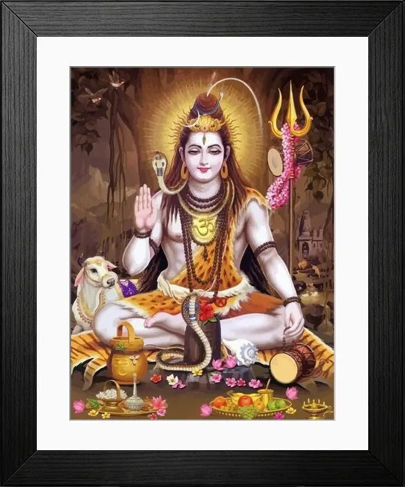 Framed Print : hinduism lord shiva spiritual illustration holy peace Framed Print : hinduism lord shiva spiritual illustration holy peace
