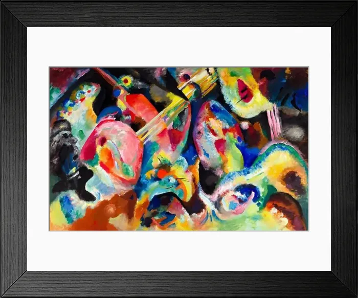 Framed Print : Wassily Kandinsky painting, Improvisation Flood, abstract painting in oil on canvas, 1913-1914 Framed Print : Wassily Kandinsky painting, Improvisation Flood, abstract painting in oil on canvas, 1913-1914