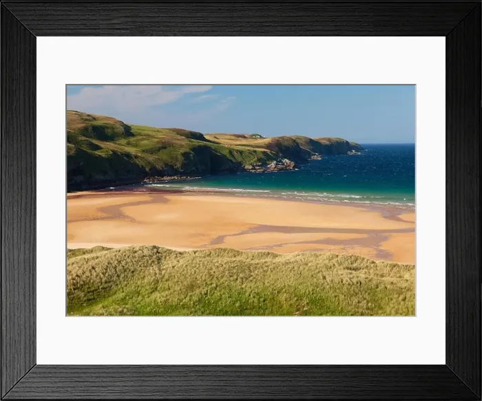 Framed Print : Strathy Beach on the north coast of Sutherland, Scottish Highlands Framed Print : Strathy Beach on the north coast of Sutherland, Scottish Highlands