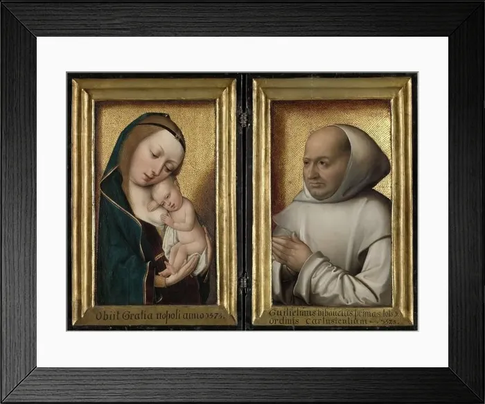 Framed Print : Diptych with the Virgin and Child and the Donor Willem van Bibaut Framed Print : Diptych with the Virgin and Child and the Donor Willem van Bibaut