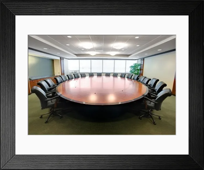 Framed Print : Round Boardroom Conference Room Table Framed Print : Round Boardroom Conference Room Table