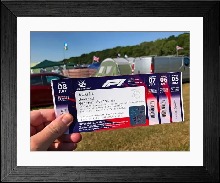 Framed Print : Formula One British Grand Prix General Admission Framed Print : Formula One British Grand Prix General Admission