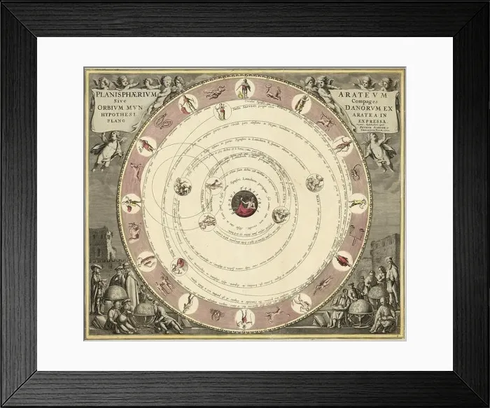 Framed Print : vintage chart in an astrological star map theme. Authentic ancient antique tome illustration Framed Print : vintage chart in an astrological star map theme. Authentic ancient antique tome illustration