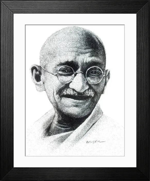 Framed Print : Mohandas Karamchand Gandhi Mahatma Gandhi drawing painting sketch Framed Print : Mohandas Karamchand Gandhi Mahatma Gandhi drawing painting sketch