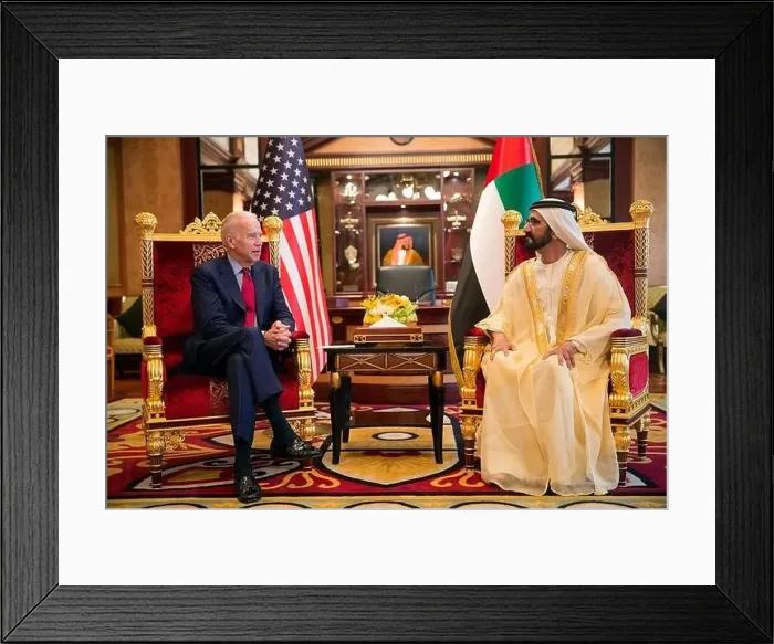Framed Print : U.S Vice President Joe Biden meets with Sheikh Mohammed Bin Rashid Al Maktoum Framed Print : U.S Vice President Joe Biden meets with Sheikh Mohammed Bin Rashid Al Maktoum