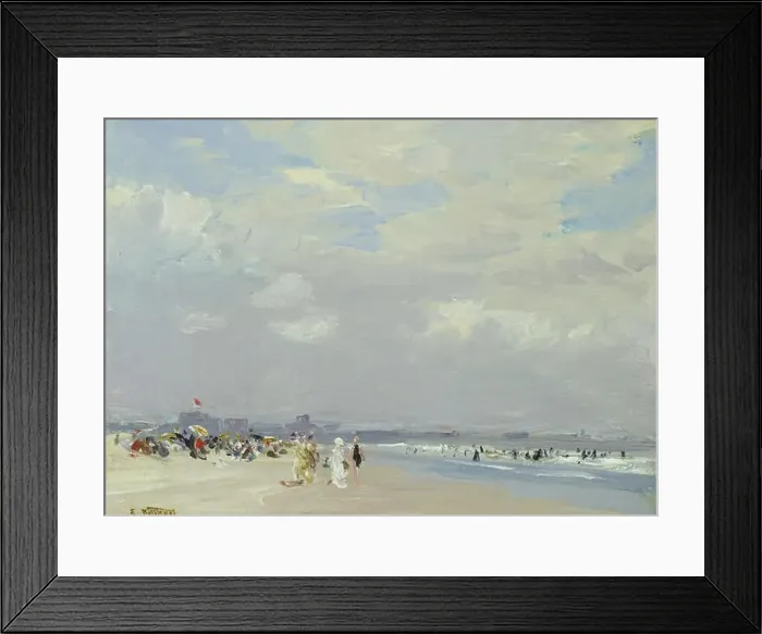 Framed Print : English: Rockaway Beach by Edward Henry Potthast Framed Print : English: Rockaway Beach by Edward Henry Potthast