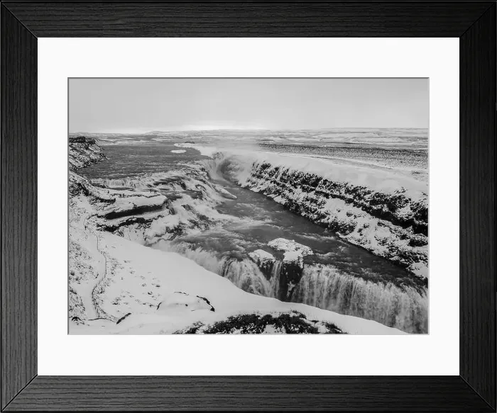 Framed Print : The Gulfoss falls in spring time, Iceland