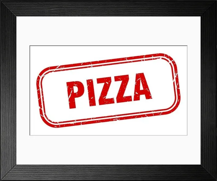 Framed Print : pizza stamp. pizza square grunge sign. pizza Framed Print : pizza stamp. pizza square grunge sign. pizza