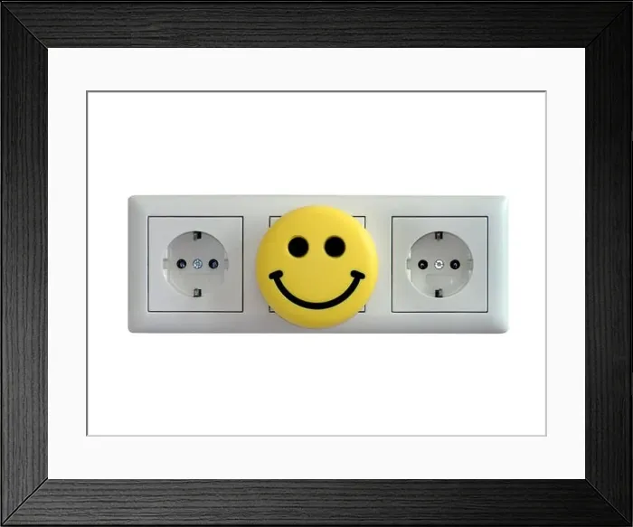 Framed Print : Steckdosen / electric sockets Framed Print : Steckdosen / electric sockets