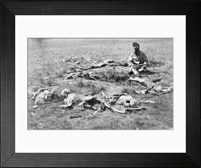 Framed Print : The remains of dead Crow Indians killed and scalped by Piegan Blackfeet c. 1874 Framed Print : The remains of dead Crow Indians killed and scalped by Piegan Blackfeet c. 1874