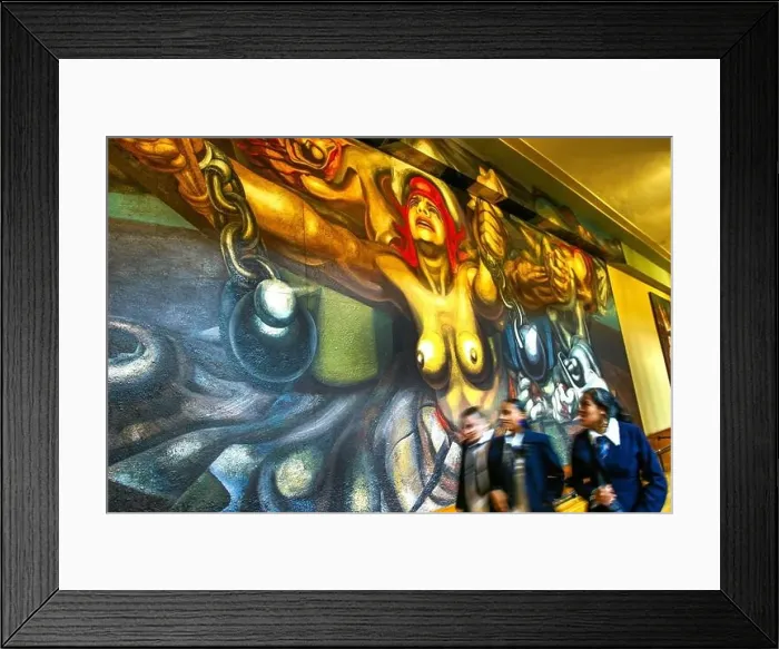 Framed Print : Mexico, Mexico City. Palacio de Bellas Artes: Mural La Nueva Democracia ( 1945 ) by David Alfaro Siqueiros Framed Print : Mexico, Mexico City. Palacio de Bellas Artes: Mural La Nueva Democracia ( 1945 ) by David Alfaro Siqueiros