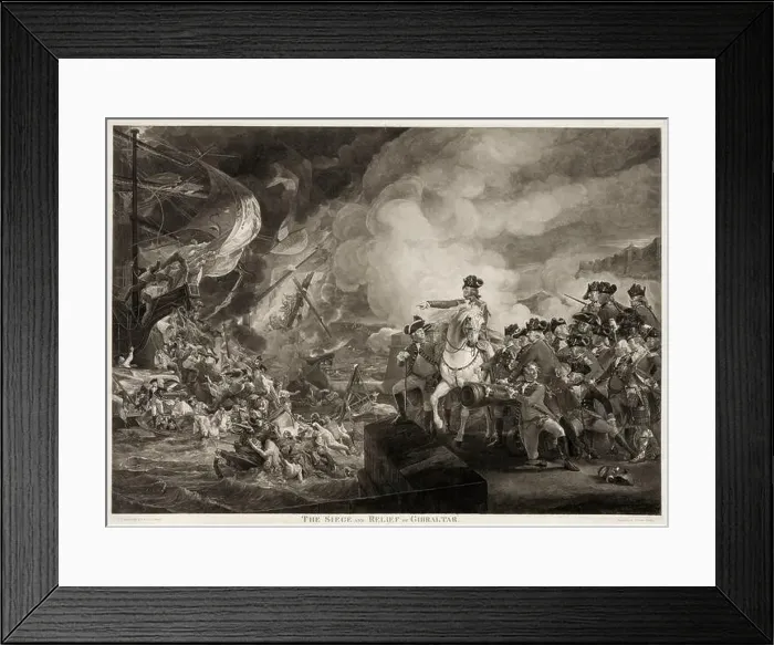 Framed Print : The Siege and Relief of Gibraltar Framed Print : The Siege and Relief of Gibraltar