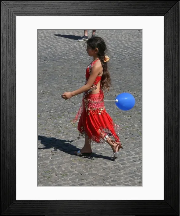 Framed Print : gypsy rom girl wearing traditional costume at an event in rome italy Framed Print : gypsy rom girl wearing traditional costume at an event in rome italy