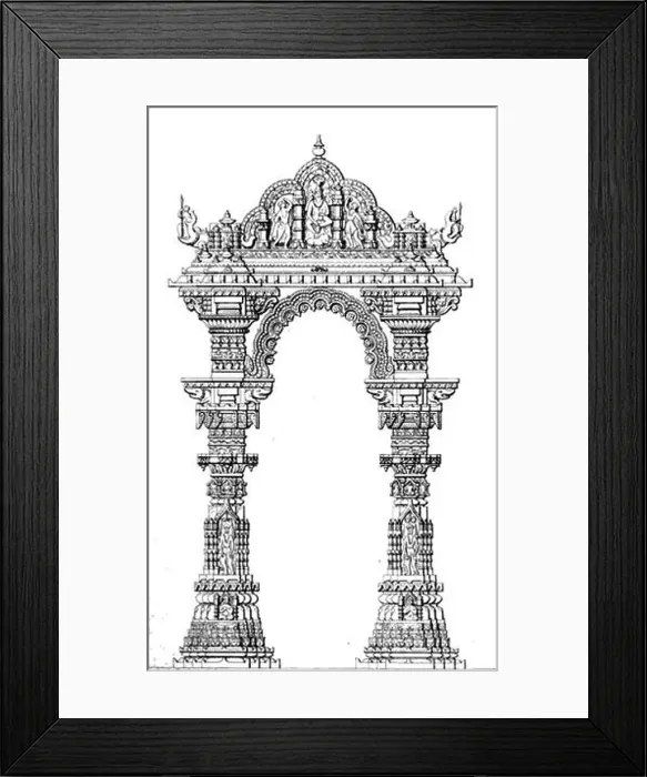 Framed Print : Elevation of Kirtistambh Rudramahalaya Sidhpur Gujarat India Framed Print : Elevation of Kirtistambh Rudramahalaya Sidhpur Gujarat India