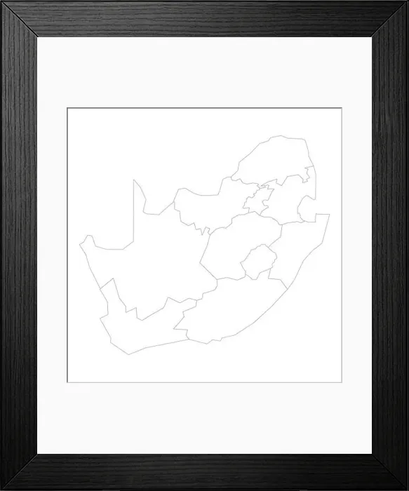 Framed Print : South Africa political map of administrative divisions Framed Print : South Africa political map of administrative divisions