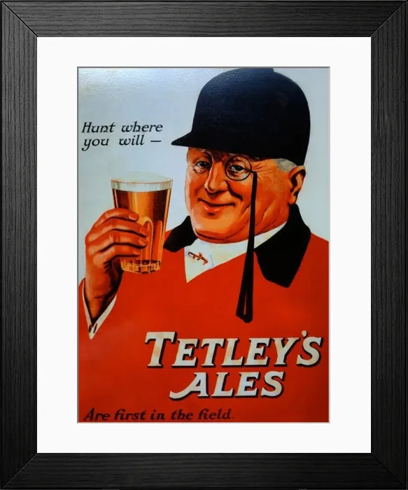 Framed Print : Old fashioned poster for Tetley's Ales, Britain UK Framed Print : Old fashioned poster for Tetley's Ales, Britain UK