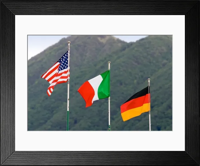 Framed Print : flags of the USA Italy and Germany Framed Print : flags of the USA Italy and Germany