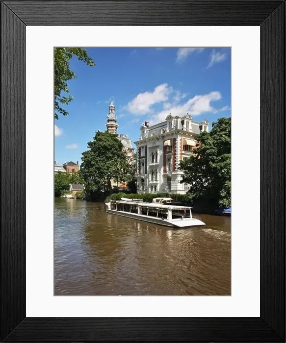 Framed Print : Embankment near Weteringschans street in Amsterdam. Netherlands Framed Print : Embankment near Weteringschans street in Amsterdam. Netherlands