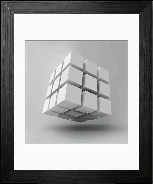 Framed Print : 3D abstract cube Framed Print : 3D abstract cube