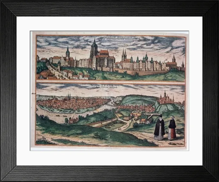 Framed Print : View of Prague, c1572, Artist: Joris Hoefnagel