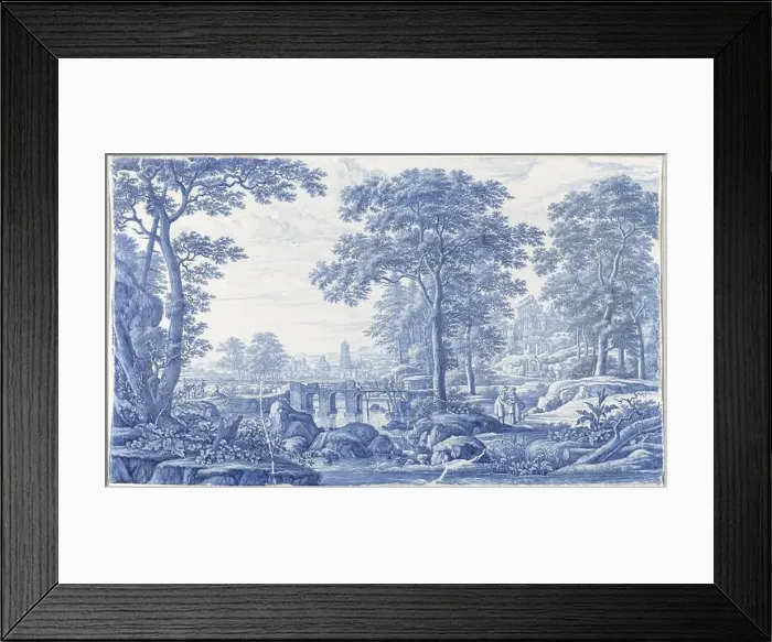 Framed Print : Plate of earthenware, Frederik van Frytom, Anonymous, c. 1670 - c. 1700 Framed Print : Plate of earthenware, Frederik van Frytom, Anonymous, c. 1670 - c. 1700
