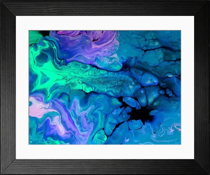 Framed Print : Neon blue, pink and green creative abstract hand painted background Framed Print : Neon blue, pink and green creative abstract hand painted background