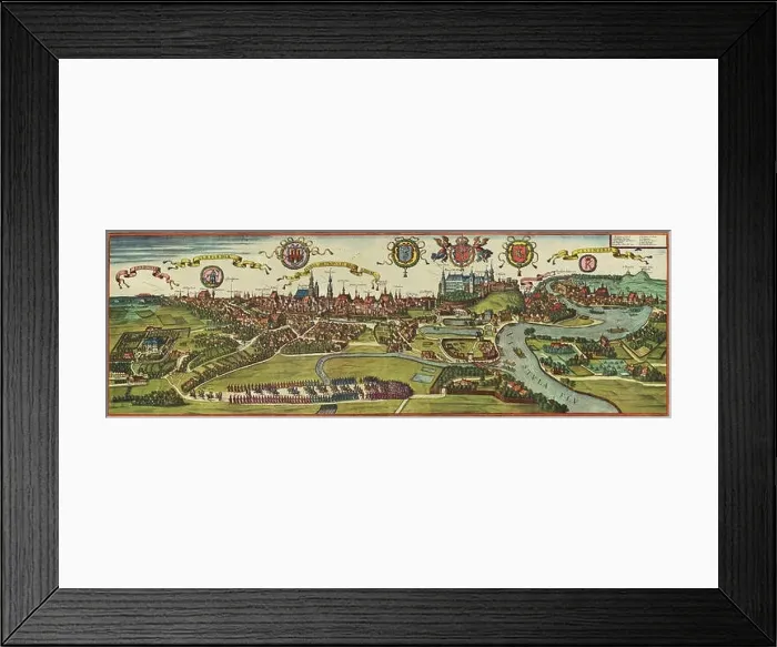 Framed Print : CIVITATES ORBIS TERRARUM - CRACOVIA (POLONIA) - GRABADO - 1617 Framed Print : CIVITATES ORBIS TERRARUM - CRACOVIA (POLONIA) - GRABADO - 1617