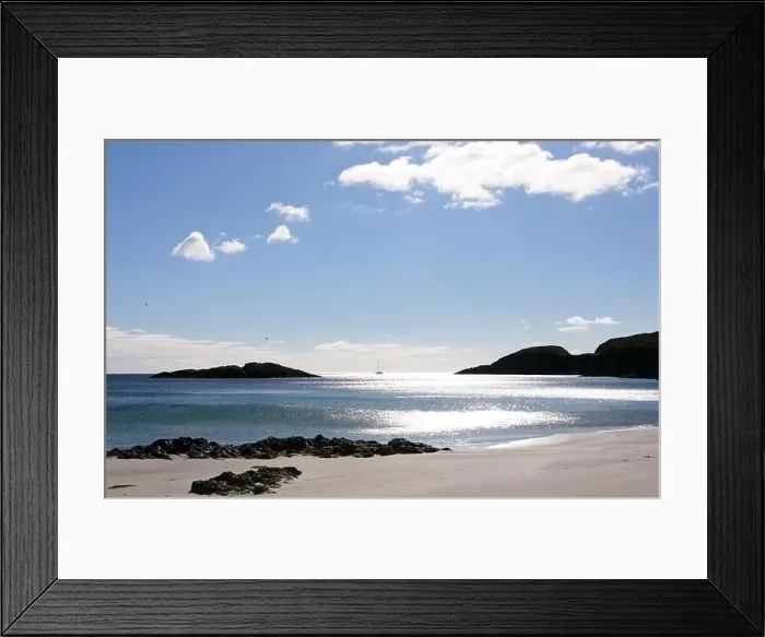 Framed Print : Yacht passing Scoor beach, a secluded sandy beach, on the Ross of Mull, Isle of Mull, Scotland UK Framed Print : Yacht passing Scoor beach, a secluded sandy beach, on the Ross of Mull, Isle of Mull, Scotland UK