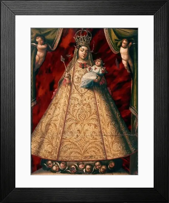 Framed Print : VIRGEN CON NIÑO-PINTURA COLONIAL SIGLO XVII Framed Print : VIRGEN CON NIÑO-PINTURA COLONIAL SIGLO XVII