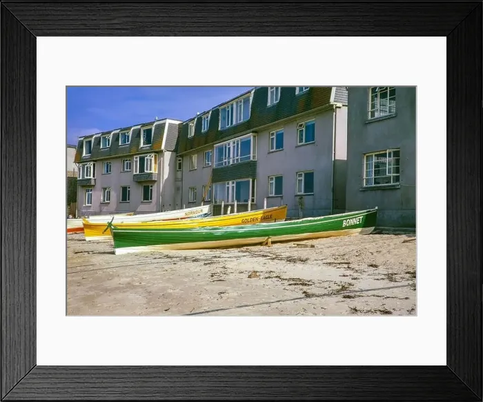 Framed Print : Gig boats on town beach, Hugh Town, Scilly Islands, Isles of Scilly, Corwnall England, Uk 1975 Framed Print : Gig boats on town beach, Hugh Town, Scilly Islands, Isles of Scilly, Corwnall England, Uk 1975